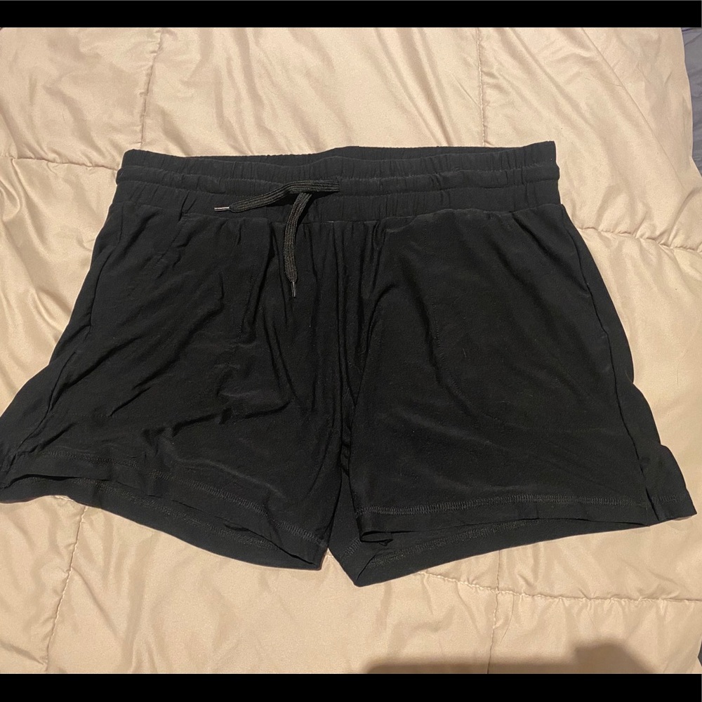 Black athletic shorts